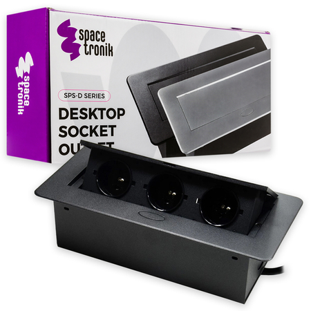 Spacetronik SPS-D33B Arbeitsplatten-Steckdosenöffnung