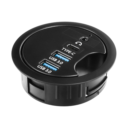 Hub do biurka 2x USB 3.0 + 1x USB-C + 1x AUX