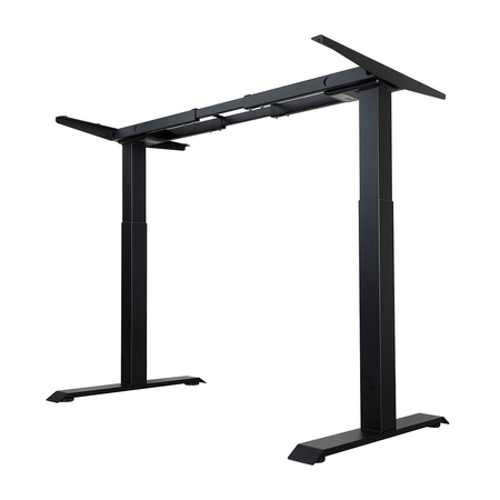 Biurko regulowane Vegard elektryczne dwusilnikowe MDF czarno-różowe