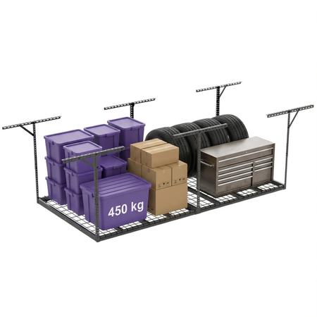 Półka sufitowa garażowa 450kg Spacetronik SPG-102 244x122