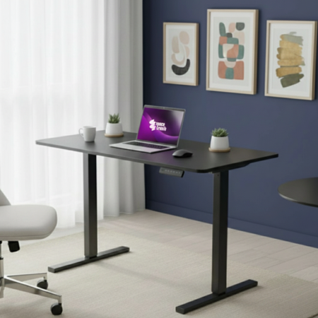 Biurko Elektryczne 100x60 Czarne SPEO125BB Regulowane z Pamięcią