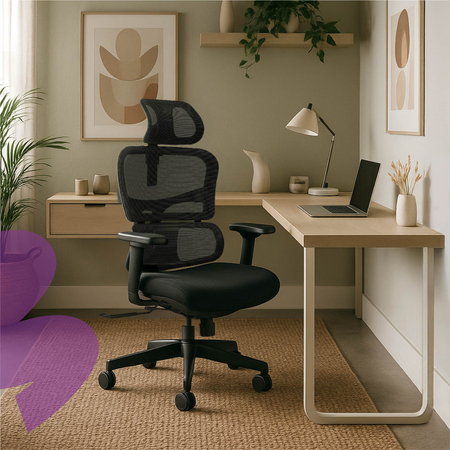 Ergonomiczny fotel Spacetronik LUMBO 33 Czarny