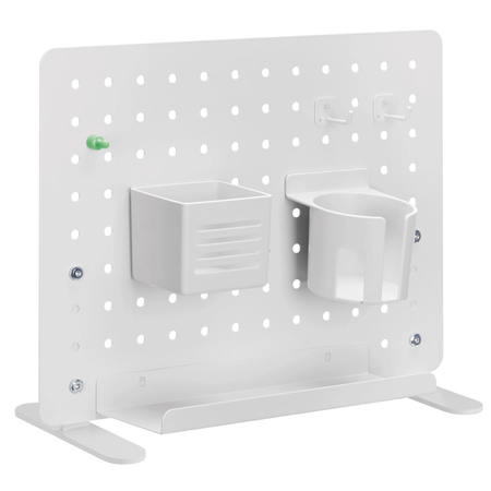 Zestaw Spacetronik: biurko regulowane 100×60  + krzesło dziecięce z podnóżkiem + nadstawka z pegboardem