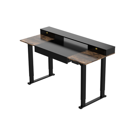 Zestaw ergonomiczny biurko elektryczne SPE-F121 160×80 + krzesło LUMBO 11 czarne