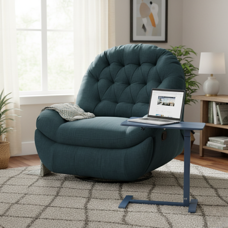 Zestaw wypoczynkowy fotel Spacetronik Flax 04M + stolik regulowany BUDDY