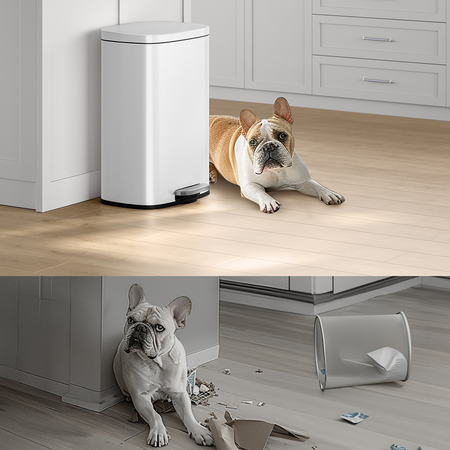 Funky Trash Can White Black Spacetronik Pojedynczy