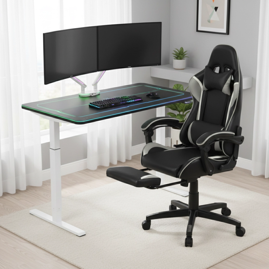 ergonomiczne stanowisko gamingowe zestaw