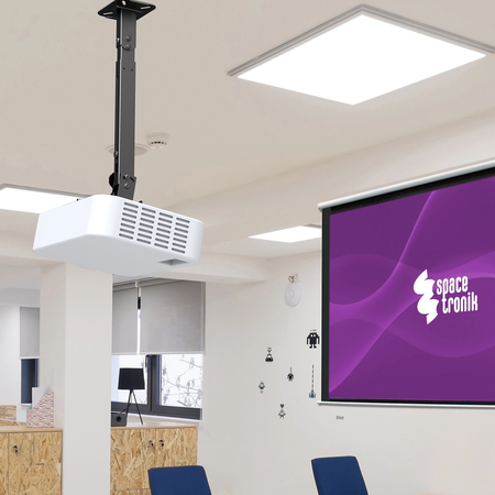 Zestaw ekran elektryczny PVC EASY VIEW uchwyt projektora transmiter i pilot