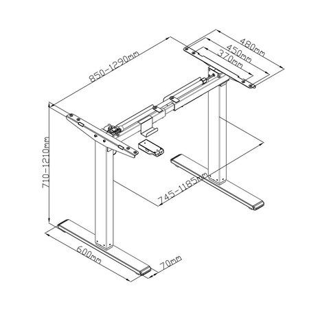 Spacetronik elektrischer Tischständer SPE-114AB