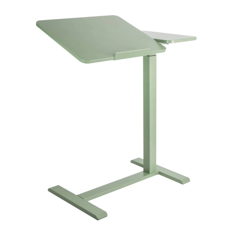 Zestaw wypoczynkowy fotel elektryczny Spacetronik Flax 04M zielony + stolik regulowany