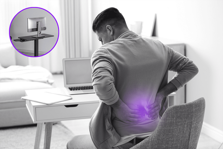 Regulowany stolik na kółkach Buddy 03 czarny