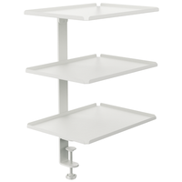 Boczny organizer do biurka na zacisk z półkami biały SPB147W