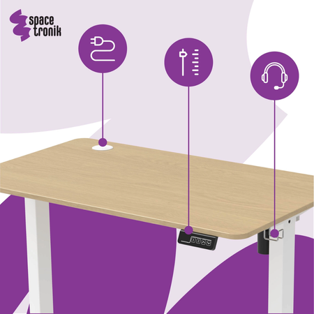Biurko elektryczne Spacetronik SPEO111WL Moris 80×60 cm