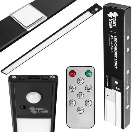 Bezprzewodowa lampa LED Czujnik ruchu 60cm Czarna