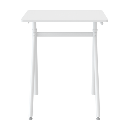 Białe biurko stojące regulowane gazowo 70x50 SPR BUDDY 21 MWW