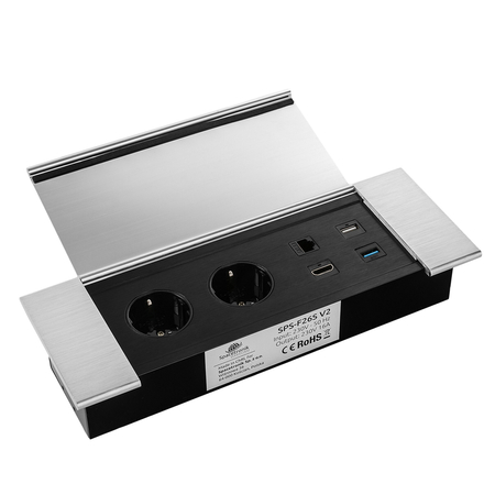 Spacetronik SPS-F26S V2 Arbeitsplattensteckdose Öffnung