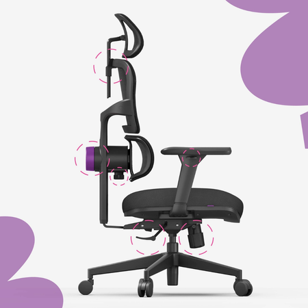 Zestaw ergonomiczny biurko manualne SPE-O113 100×60 + krzesło LUMBO 33