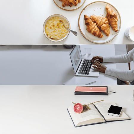 Stolik z manualną regulacją Buddy 05 biały drewno