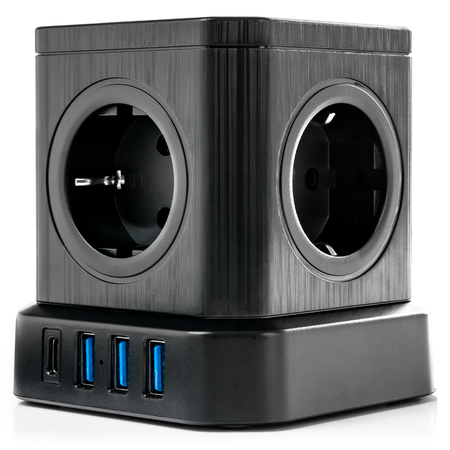 Steckdosenleiste 5xAC 3xUSB 1xUSB-C SPS-C02B
