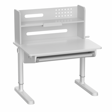 Biurko dziecięce regulowane SPEX111WW 90×65 cm – pochylany blat, półka i szuflada