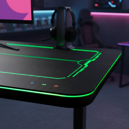 Zestaw gamingowy RGB biurko elektryczne 120x60 krzesło DORIS 11