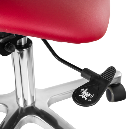 Ergonomiczny hoker regulowany SELLA czerwony