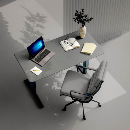 Blat MDF malowany proszkowo 140x70x2.5 Steel Grey