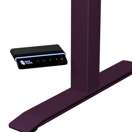 Biurko regulowane Vegard elektryczne dwusilnikowe MDF fioletowo-czerwone