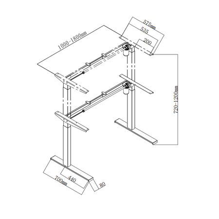 Spacetronik SPE-152A elektrischer Tischständer