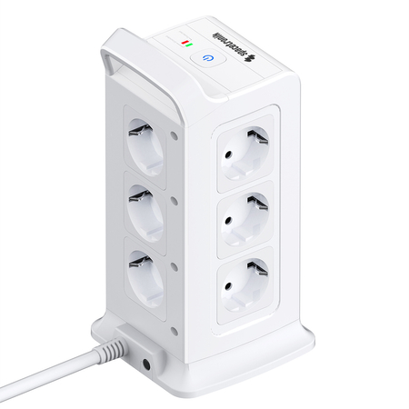 Listwa zasilająca tower 12xAC 2xUSB 1xUSB-C W