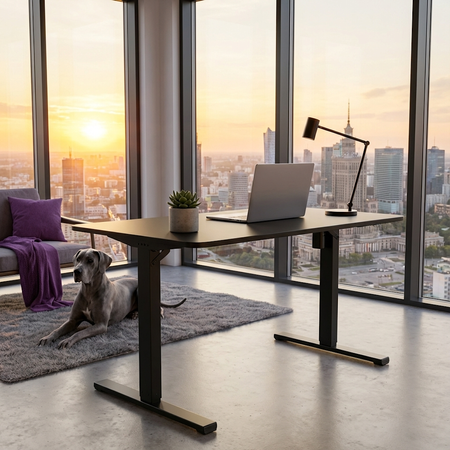 Biurko Elektryczne Regulowane 120x60 SPEO125BB - Czarne