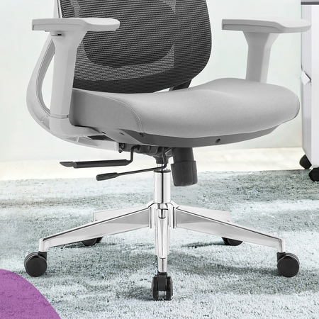 Egonomiczny fotel biurowy obrotowy ELSA Szary