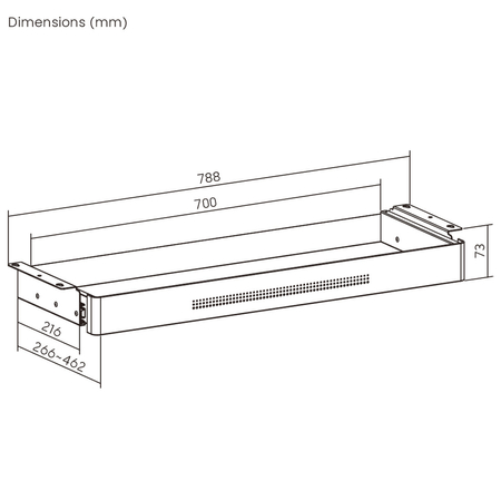 Under-Desk Storage Drawer Large Black