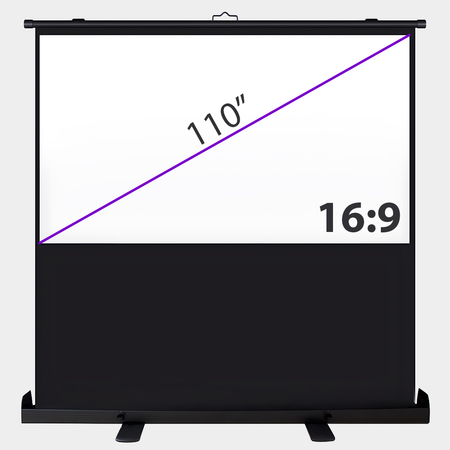 Ekran Projekcyjny Podłogowy Rozwijany 110" 4k 16:9