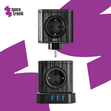 Listwa zasilająca 5xAC 3xUSB 1xUSB-C SPS-C02B