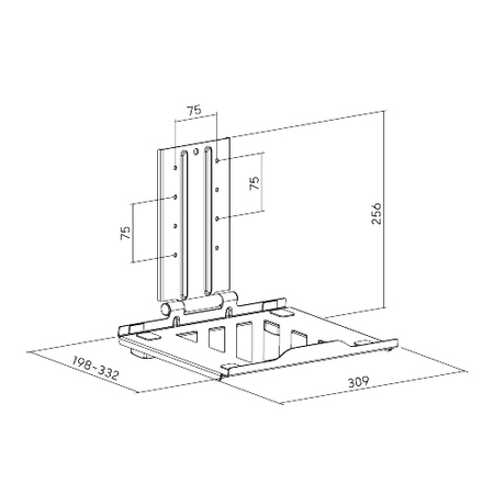 Laptophalterung einstellbar für VESA-Löcher SPB-003B