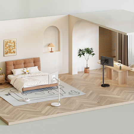 Mobilny stojak na monitor TV SPE-T02W biały