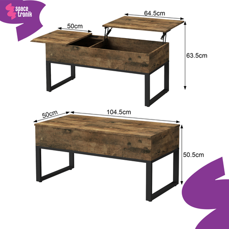 Spacetronik Funky Furniture 2-in-1 Couchtisch