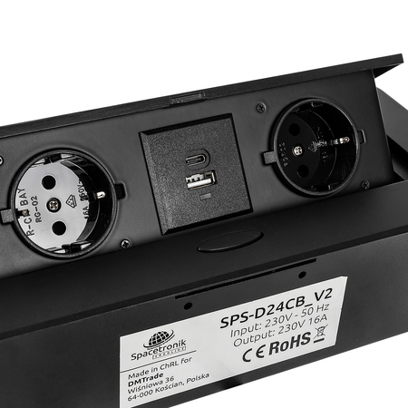 Gniazdo blatowe otwierane Spacetronik SPS-D24CB V2