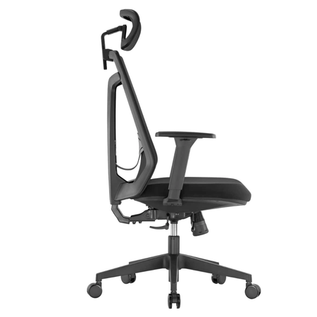 Zestaw cztery biurka elektryczne Spacetronik Pure Black z fotelami