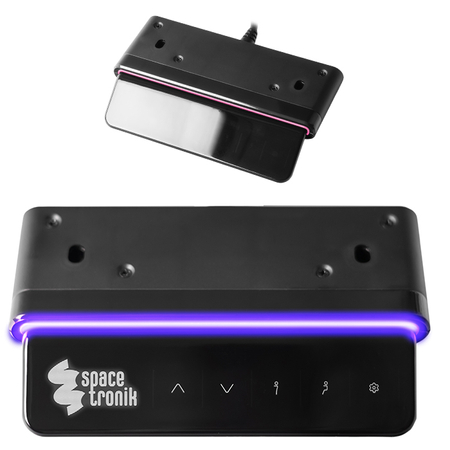 Stelaż elektryczny Spacetronik SPE-222OB + blat MDF premium niebieski