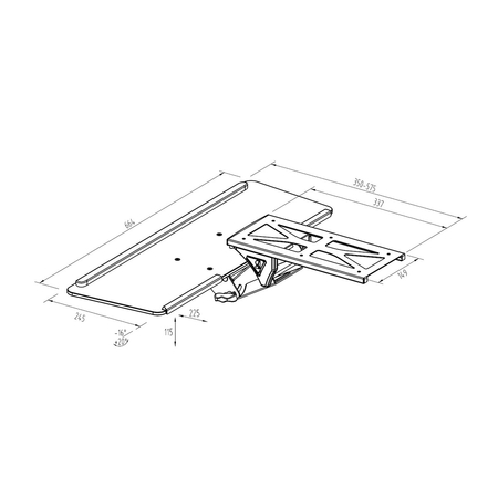 Spacetronik ERGOLINE SPB-111B Tastaturhalterung