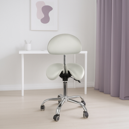 Ergonomiczny hoker regulowany SELLA biały