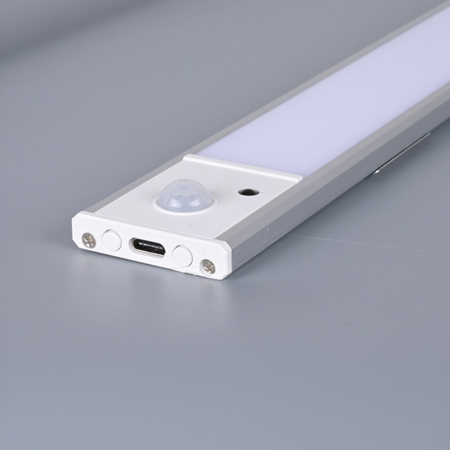 Bezprzewodowa lampa LED Czujnik ruchu 20cm Srebrna