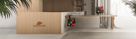 Holdee SPB-150R gelochtes Zubehörbrett, Rot/Schwarz