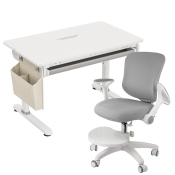 Zestaw: biurko regulowane SPEX108WG + ergonomiczne krzesło dla dziecka
