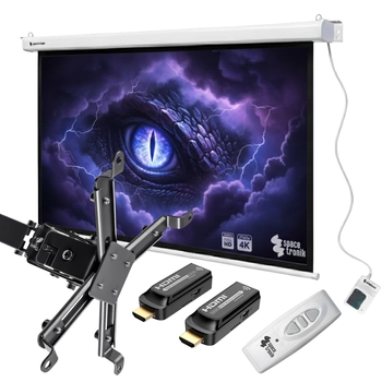 Zestaw ekran elektryczny PVC EASY VIEW uchwyt SPA P01B transmiter