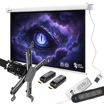 Zestaw ekran elektryczny PVC EASY VIEW uchwyt transmiter pilot