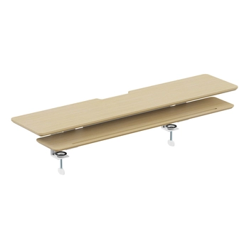 Dwuczęściowa półka nad biurko HUGEL15 Jasne drewno