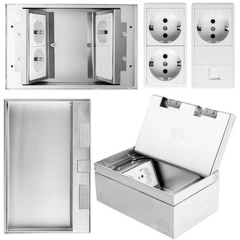 Gniazdo podłogowe puszka  Spacetronik SPS-W34S_S3